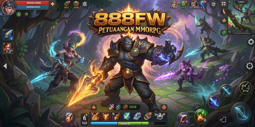 Gameplay menarik dan interaktif dalam 888FW MMORPG.