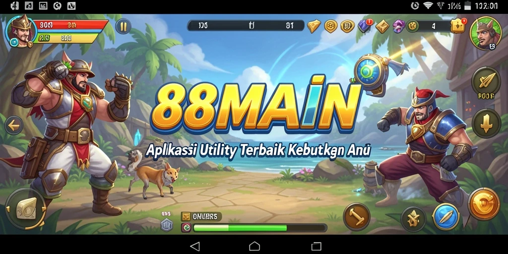 Tampilan antarmuka aplikasi 88MAIN yang sederhana dan intuitif.