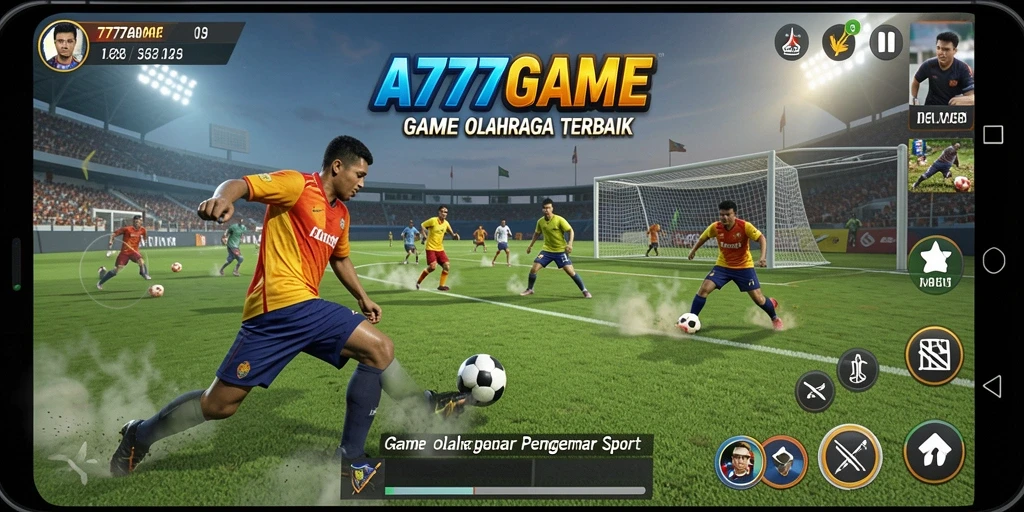 Tampilan seru gameplay olahraga yang penuh aksi.