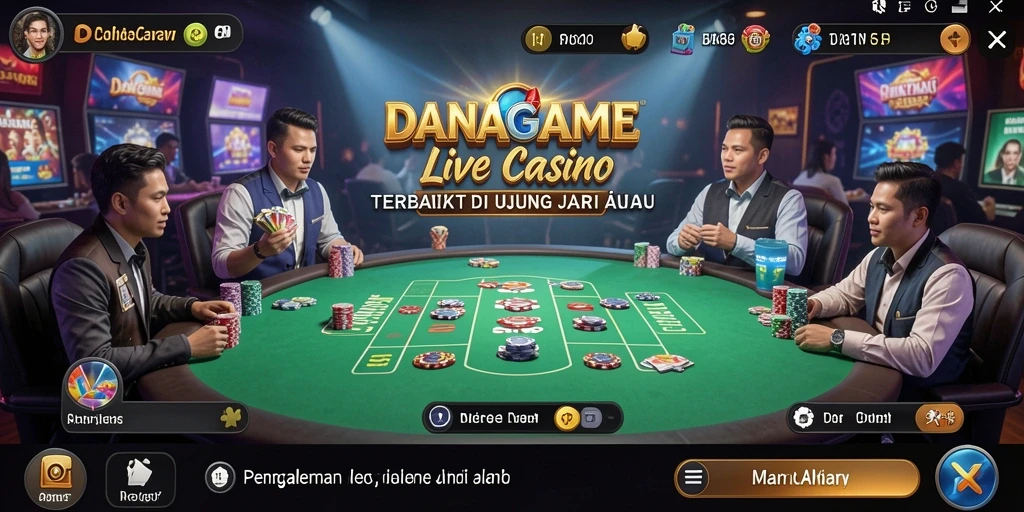 Tampilan dinamis gameplay Live Casino yang mengasyikkan dan interaktif.