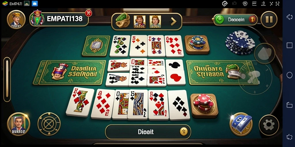 Tampilan gameplay domino yang menarik dan interaktif.