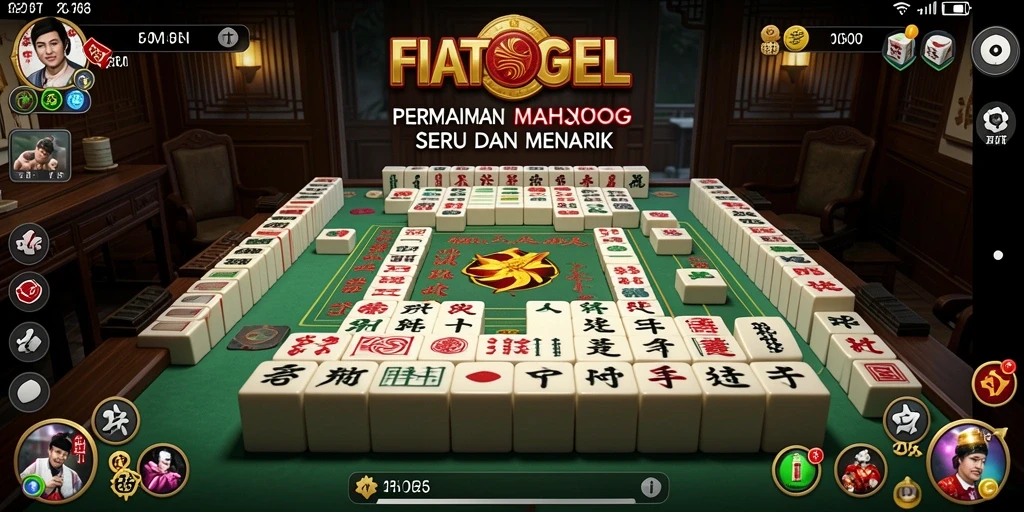 Tangkapan layar gameplay FIATOGEL dengan grafis Mahjong yang menarik.