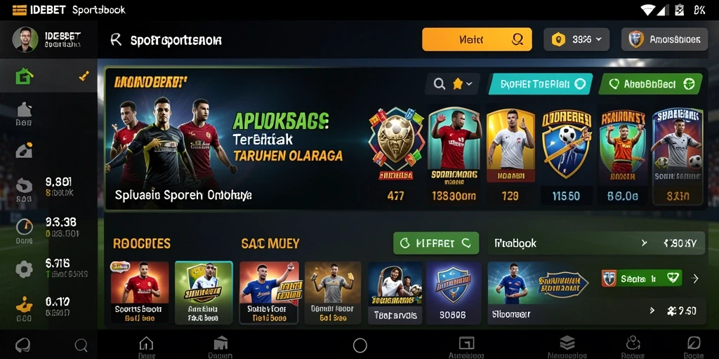 Tampilan gameplay IDEBET dengan berbagai pilihan taruhan olahraga.