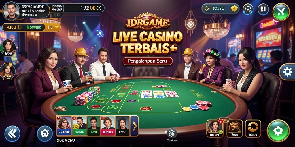 Screenshot IDRGAME menampilkan gameplay Live Casino yang mendebarkan.
