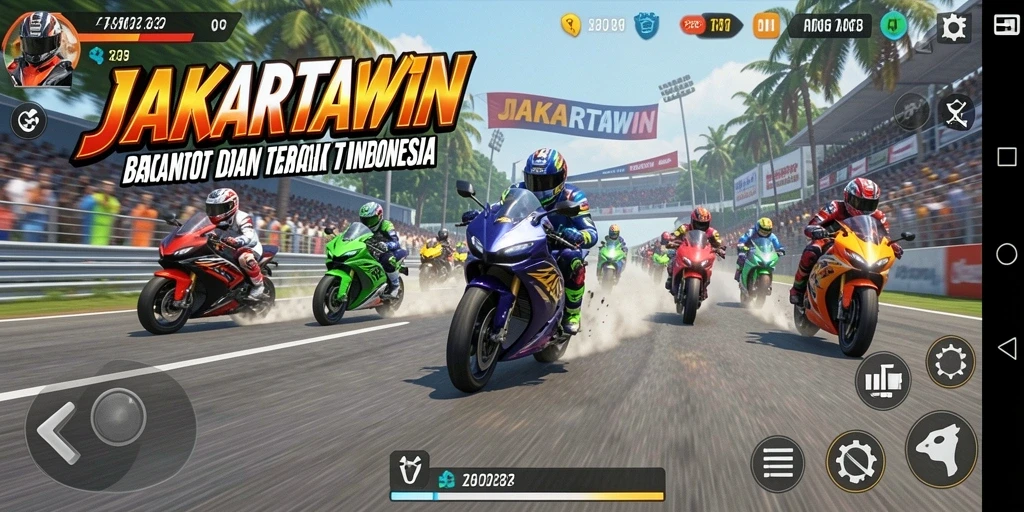Tampilan menarik balapan motor di JAKARTAWIN.