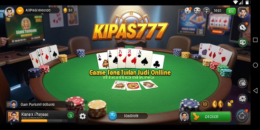 Screenshot gameplay KIPAS777 menunjukkan aksi seru permainan poker.