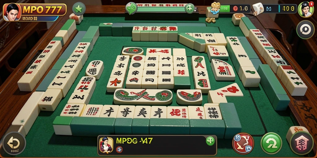 Tampilan gameplay seru dari MPO777 yang menampilkan tantangan Mahjong.