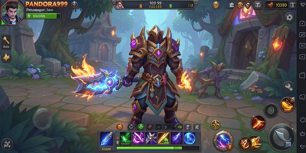 Screenshot gameplay PANDORA99 menampilkan aksi pertempuran seru dalam dunia ARPG.