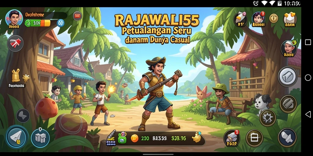 Screenshot gameplay menunjukkan keseruan permainan Casual RAJAWALI55.