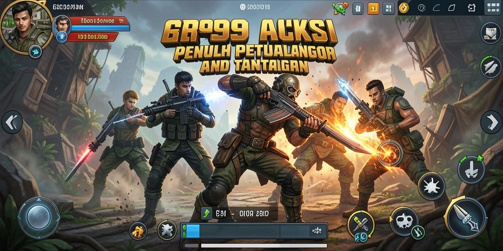 Screenshot game RR999 menampilkan aksi mendebarkan di tengah pertempuran.