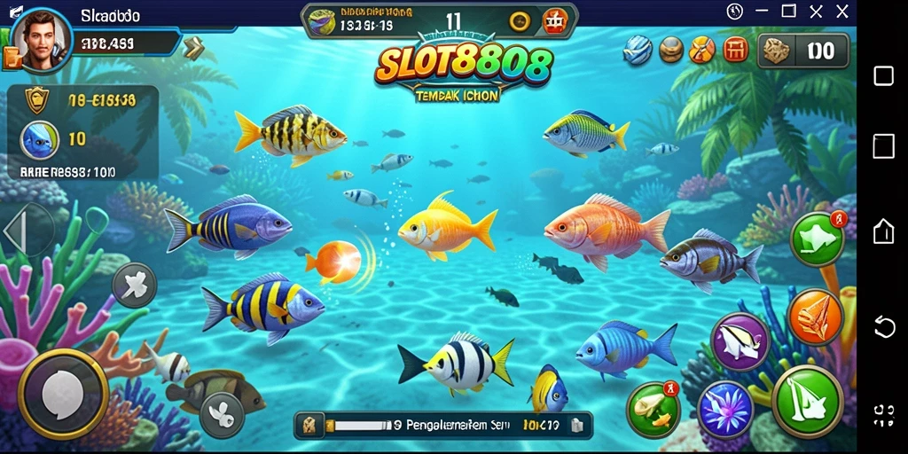 Tampilan menarik dari gameplay Tembak Ikan di SLOT8808.
