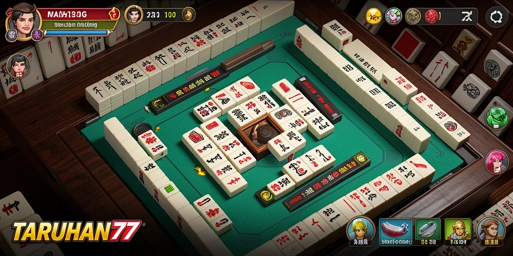 Tampilan gameplay menawan dari TARUHAN77 yang menguji keterampilan Mahjong.
