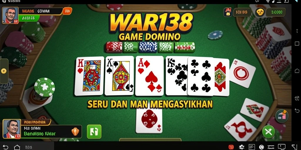 Tampilan gameplay seru dari game Domino WAR138