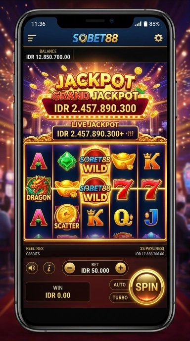 Screenshot aplikasi sobet88 yang menunjukkan katalog lengkap aplikasi.